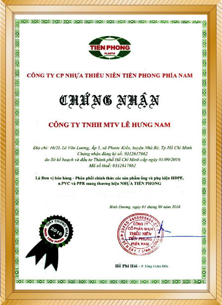 Tổng kho ống nhựa Miền Nam - Công Ty TNHH Thương Mại Dịch Vụ Lê Hưng Nam